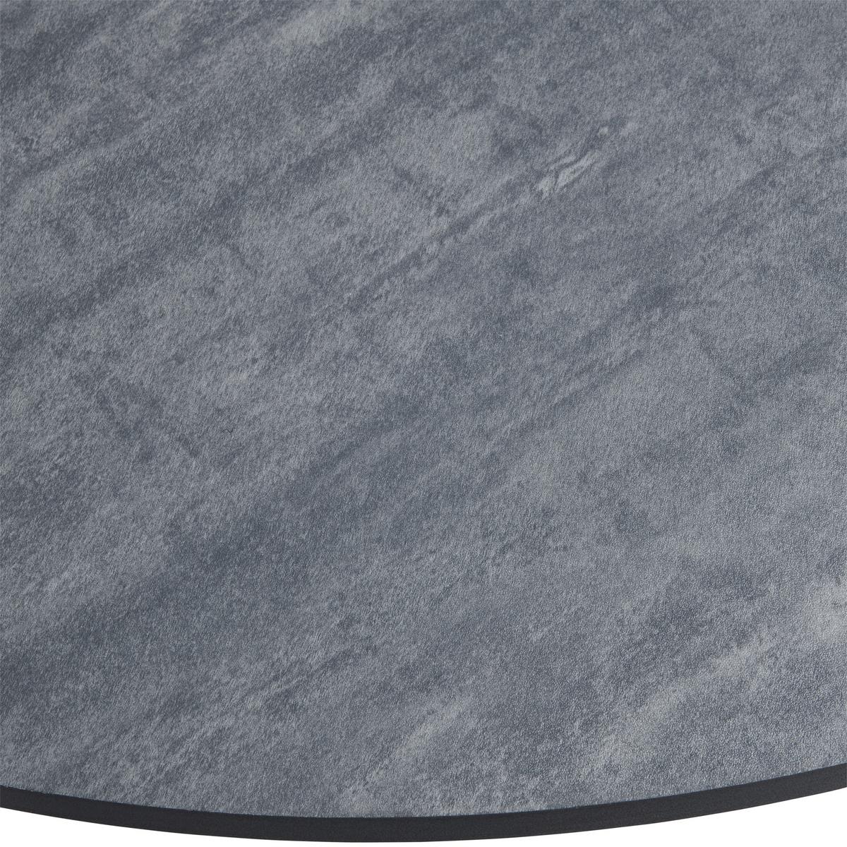 Esstisch Lennox Mdf Melamin Grau, B: 110 Cm - Schwarz/Grau, KONVENTIONELL, Holzwerkstoff/Metall (110/110/76cm) - MID.YOU