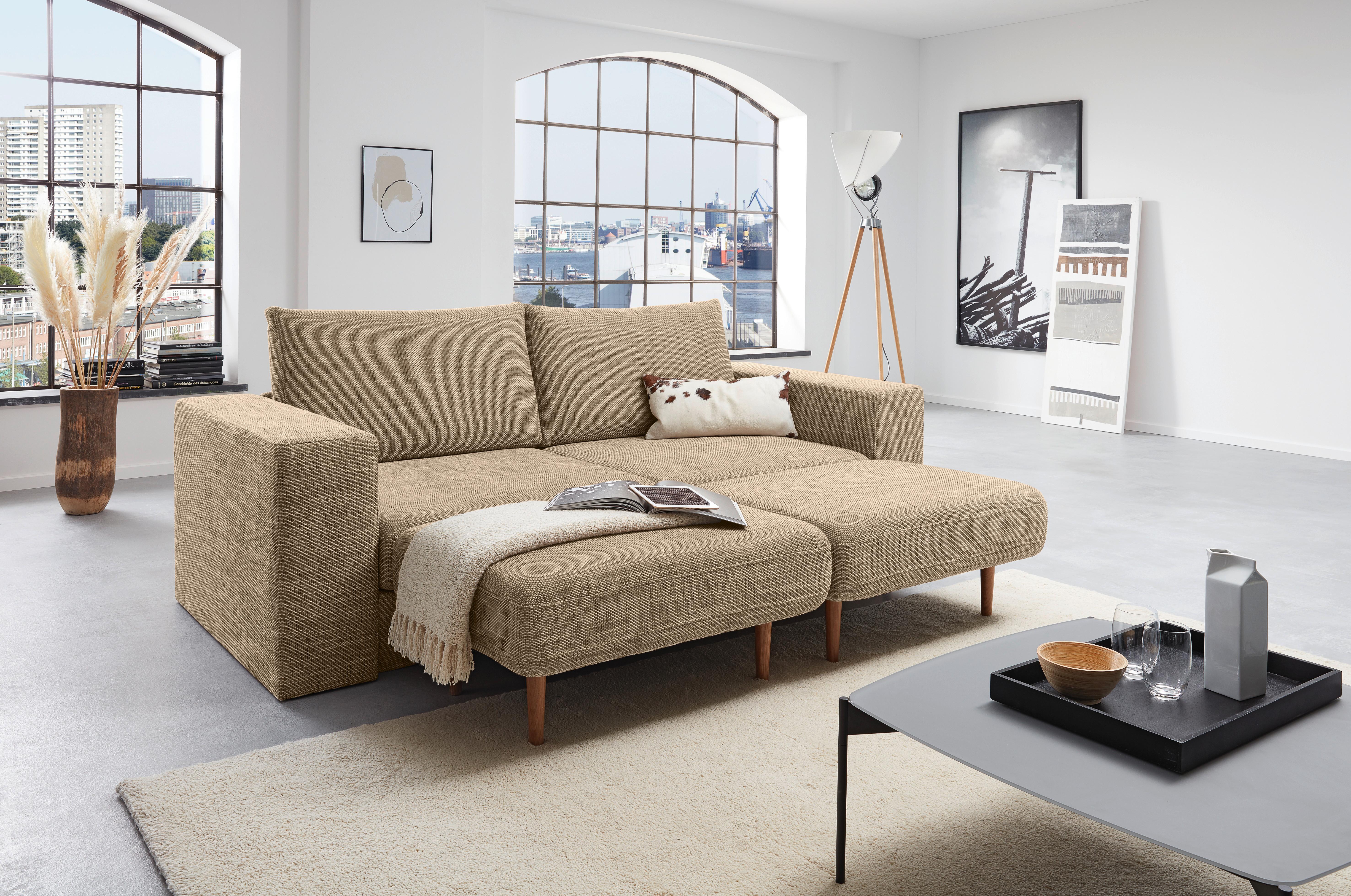 3-sitzer-sofa Looks V-1 - Eichefarben/Beige, Design, Textil (212/96/107cm) - LOOKS by W.Joop