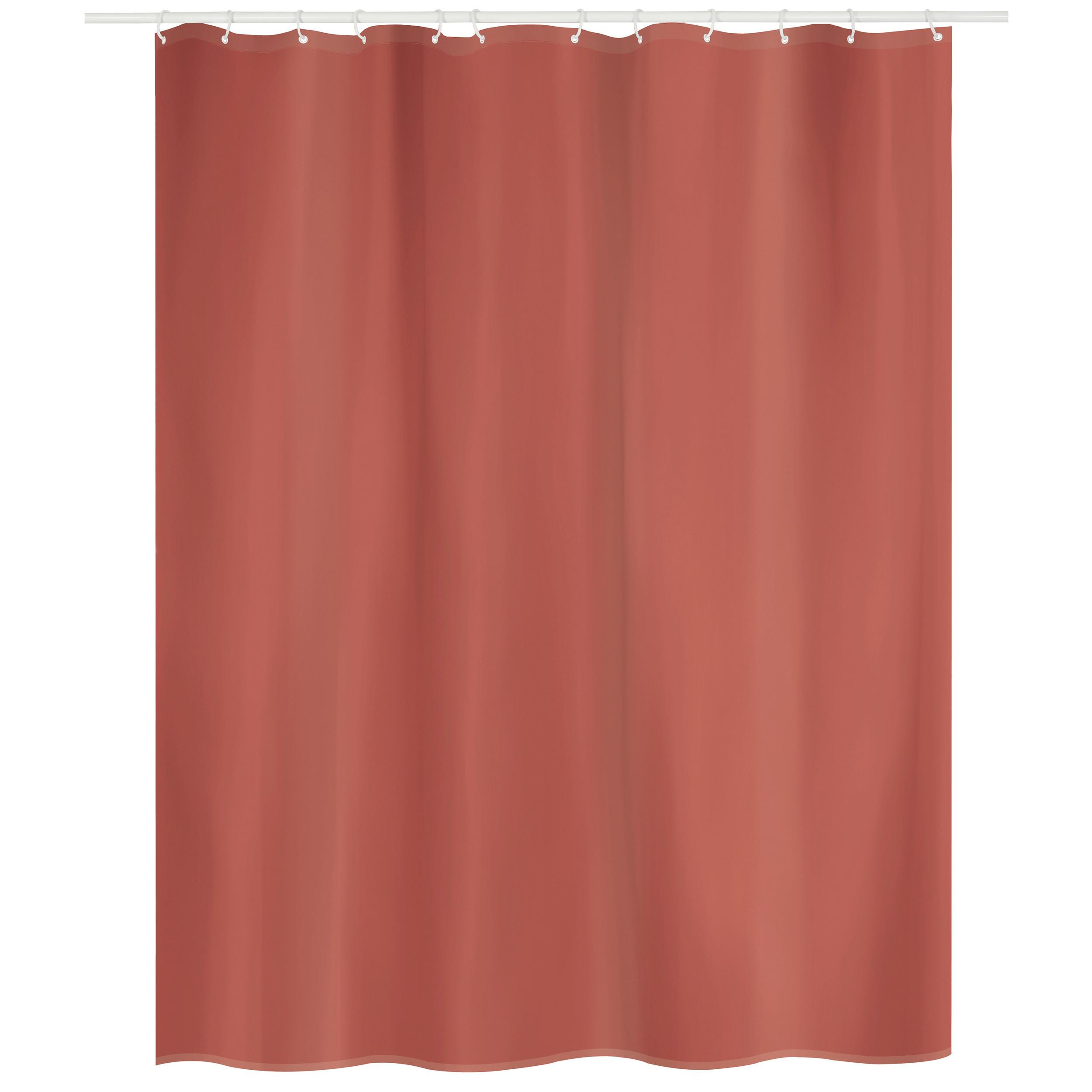 Duschvorhang in Terracotta Wasserabwiesend, ca. 120x200cm - Terracotta, Basics, Textil (120/200cm) - MSV