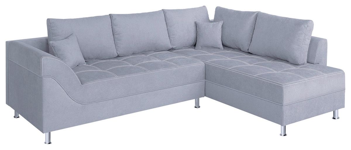 Rohová sedačka BENNY, obojstranná, sivá - čierna/sivá, Design, kompozitné drevo/textil (267/202cm) - P & B