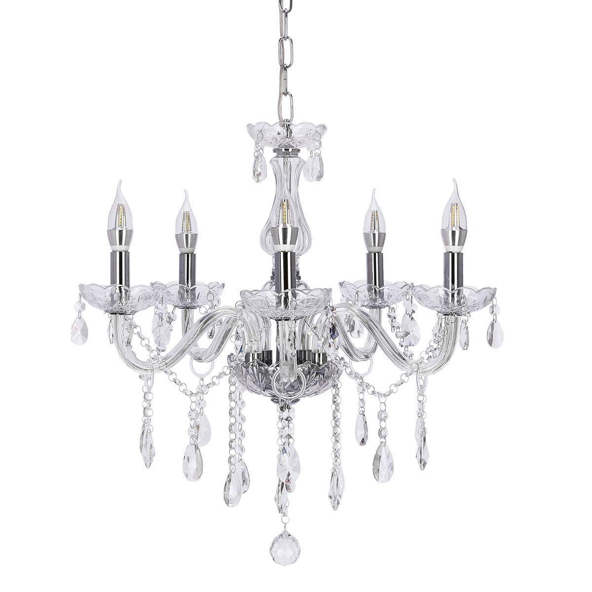 Kronleuchter 35-30313 Cristallo - Transparent, KONVENTIONELL, Metall (56/56/100cm)