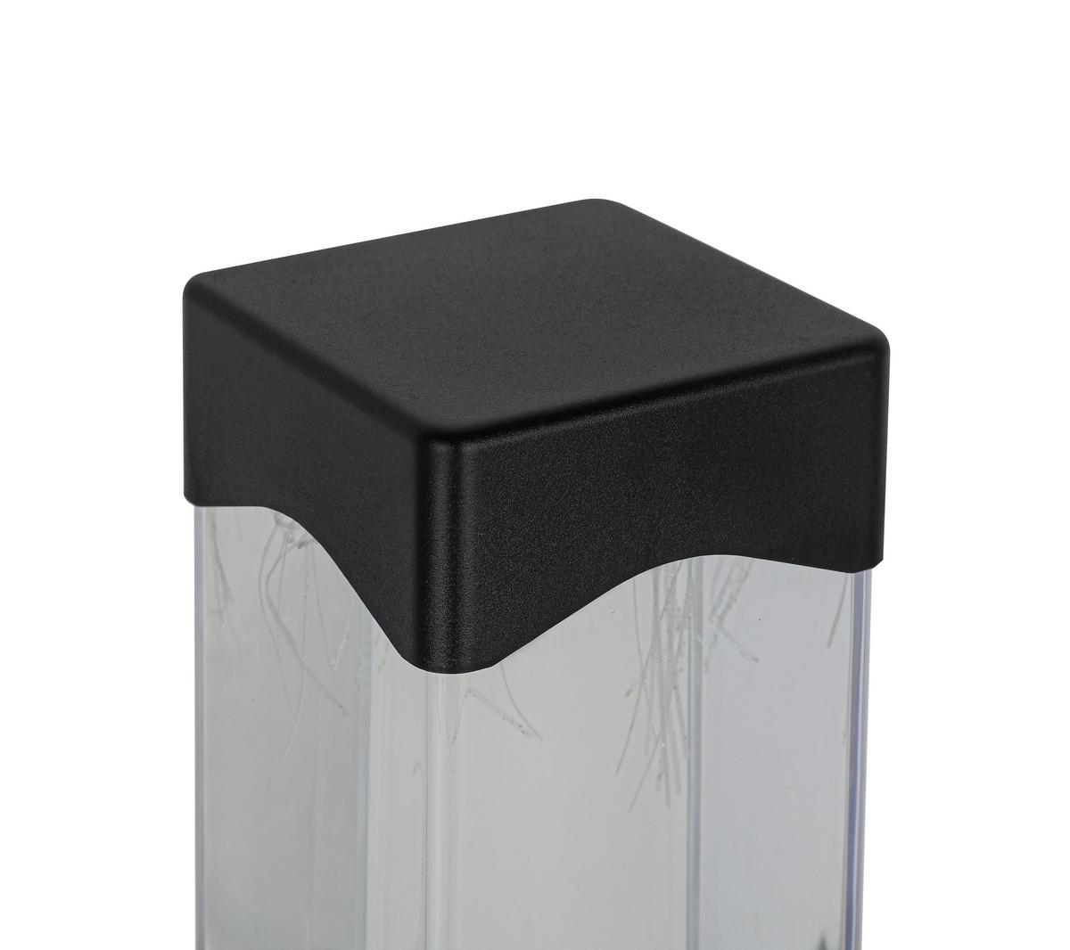 DEKORAČNÉ LED SVIETIDLO QUALI - priehľadné/čierna, Modern, plast (7,5/23,3/7,5cm) - Mömax