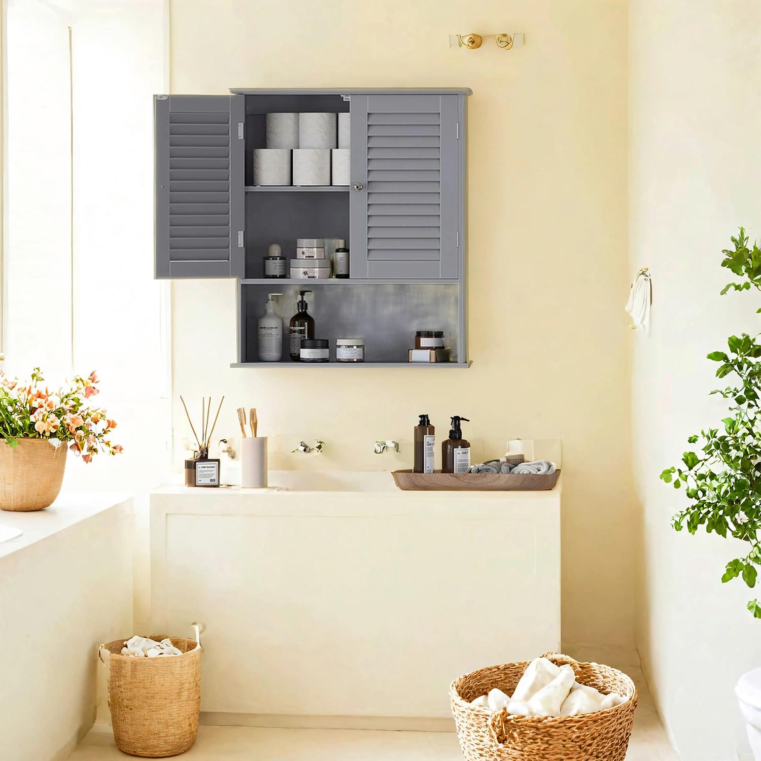 Hängeschrank Wall Cabinet - Grau, MODERN, Holzwerkstoff (60/70/20cm) - MID.YOU