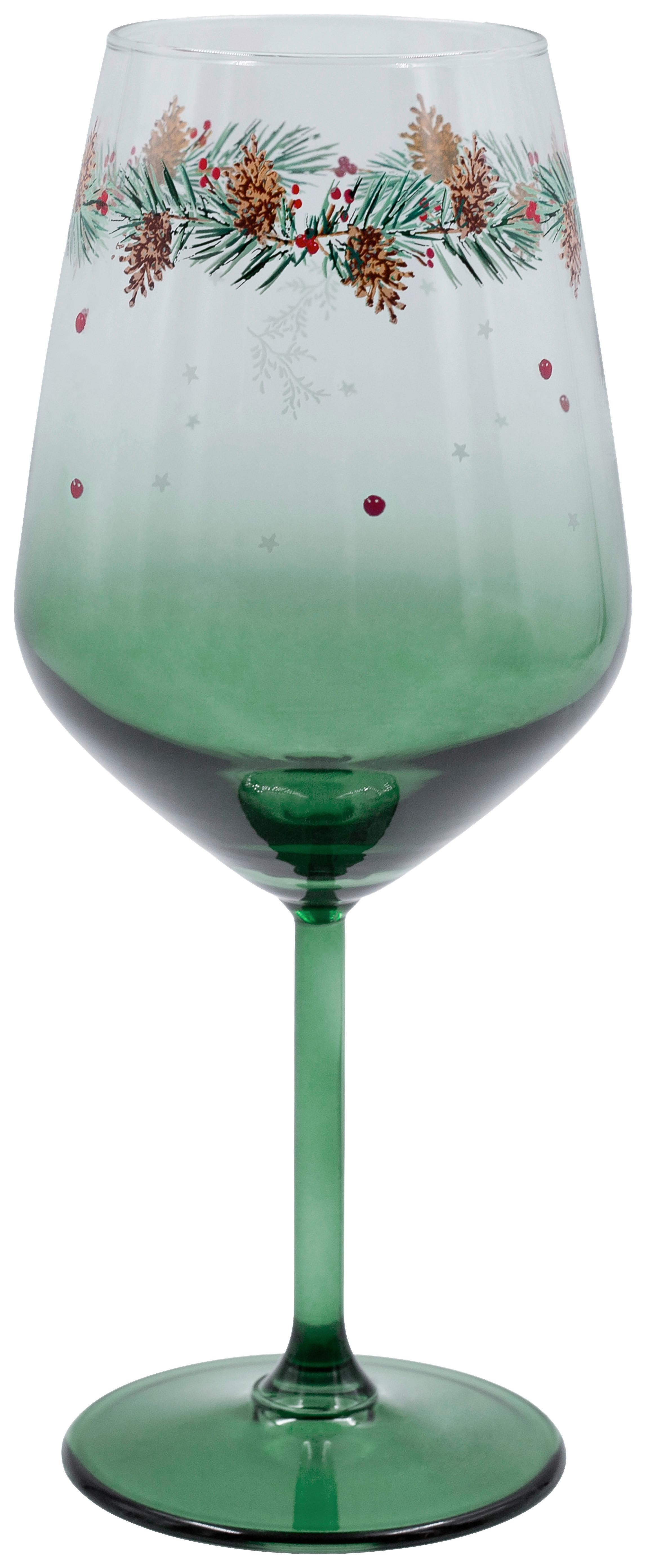WEINGLAS Mena - Grün, Basics, Glas (490ml) - Luca Bessoni