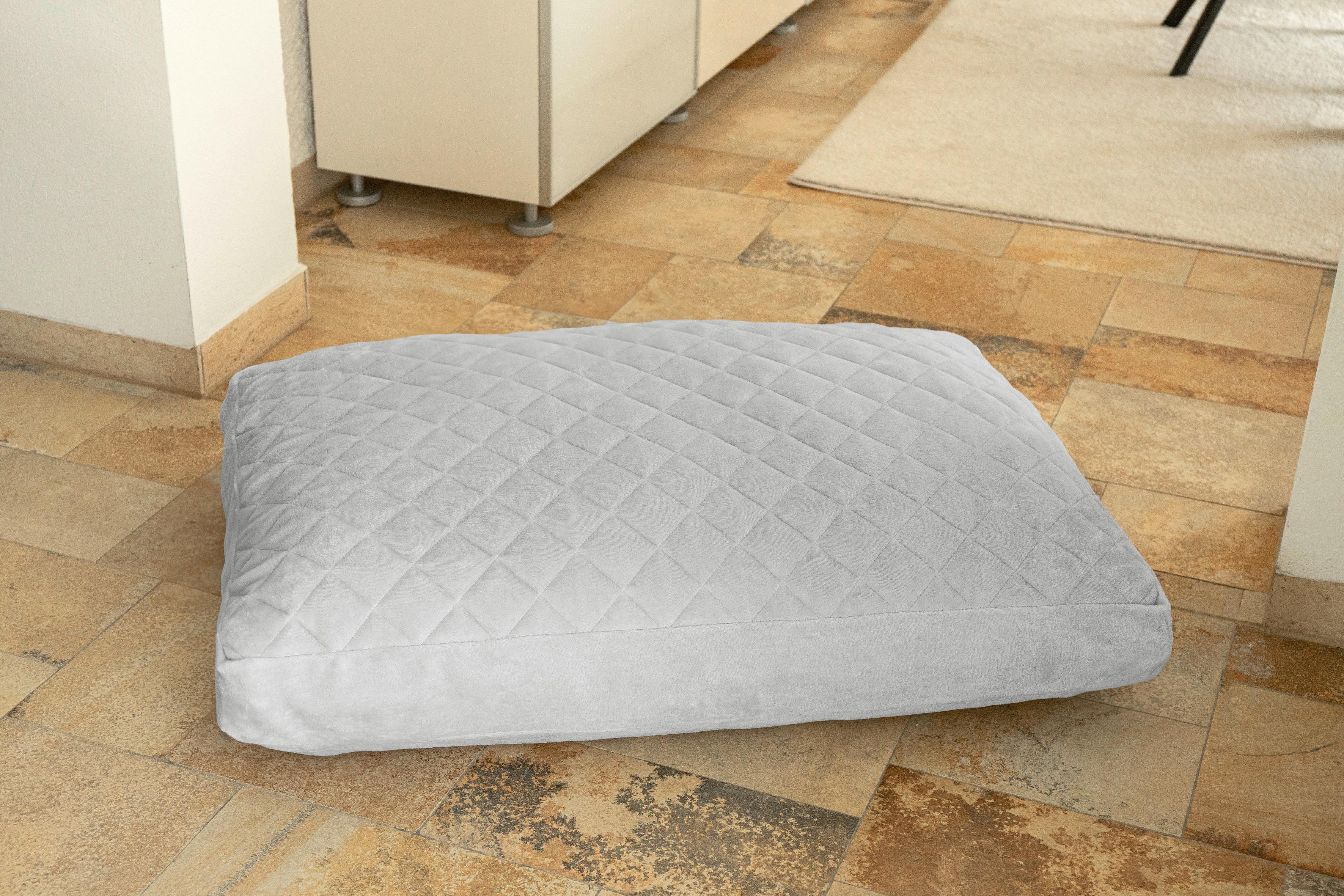 Sitzkissen Inka Silberfarben 70x100 cm - Silberfarben, MODERN, Textil (70/100cm) - Luca Bessoni