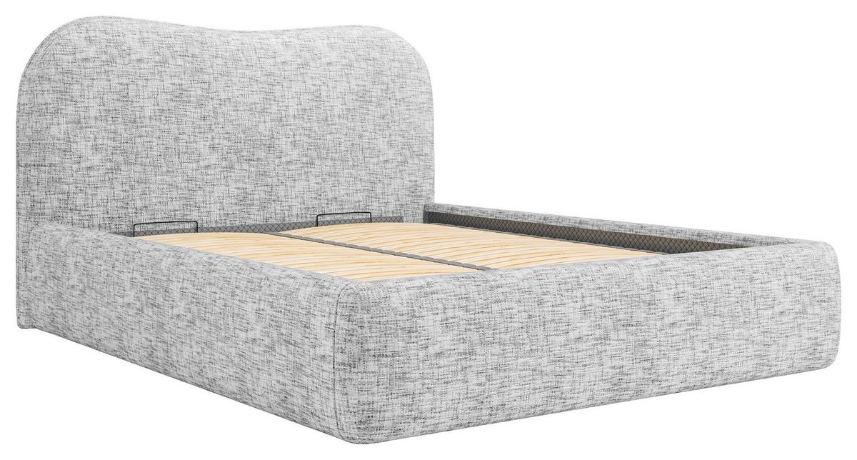 Polsterbett Luo 180x200 cm Grau - Grau, MODERN, Holz/Holzwerkstoff (180/200cm) - MID.YOU