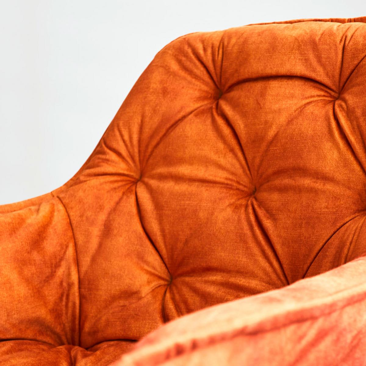 Armlehnstuhl-Set Alan Cognac B: 54 cm - Cognac/Schwarz, MODERN, Textil/Metall (54/86/53cm) - MID.YOU