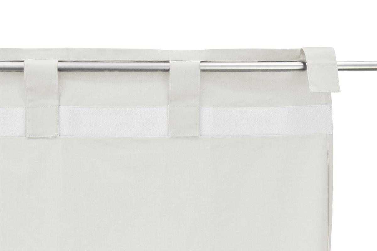 ZÁVĚS S POUTKY Outdoor, 140/300cm, šedobílá - bílá, Moderní, textil (140/300cm) - Modern Living