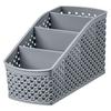 Tisch-Organizer Damond 20 cm Kunststoff Hellgrau 4 Fächer - Grau, Basics, Kunststoff (9,5/19,8/10,6cm) - Luca Bessoni