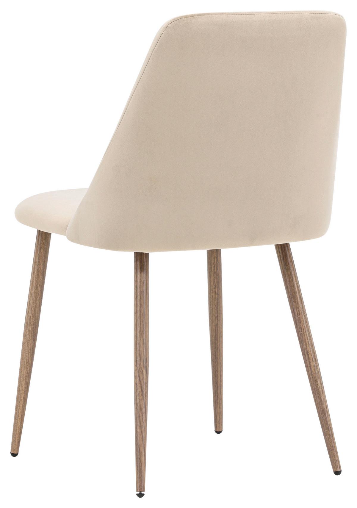 Stuhl-Set Night - Beige/Braun, Design, Textil/Metall (49/87/56cm) - Livetastic
