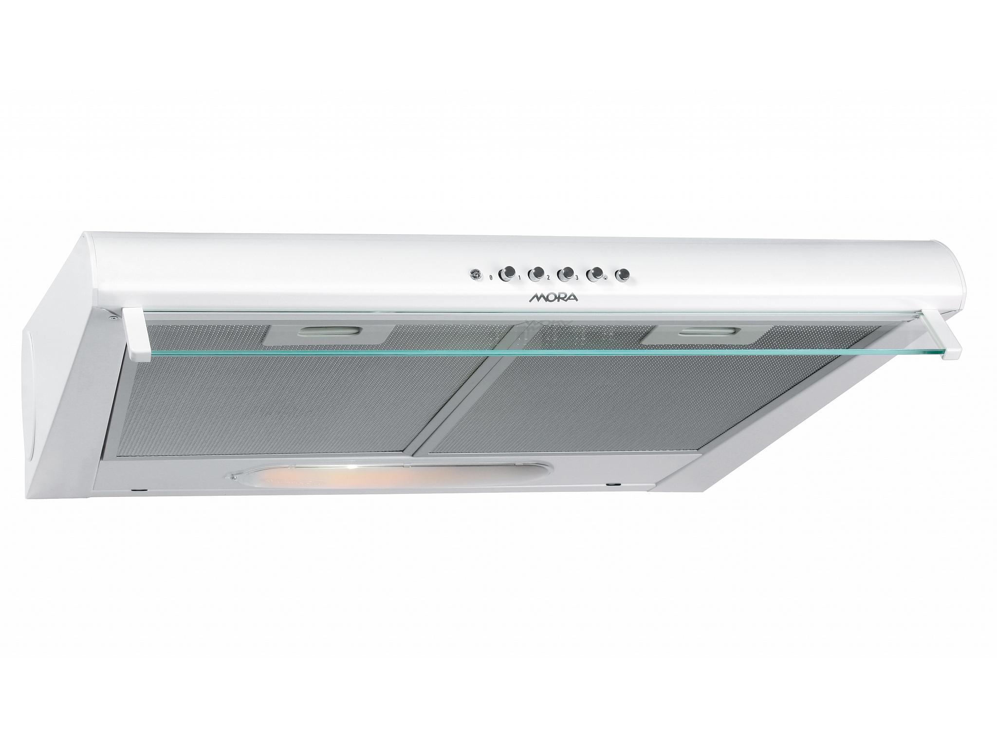 Digestoř Mora OP 640 W - bílá, Design, kov/sklo (60/48,5cm) - Mora