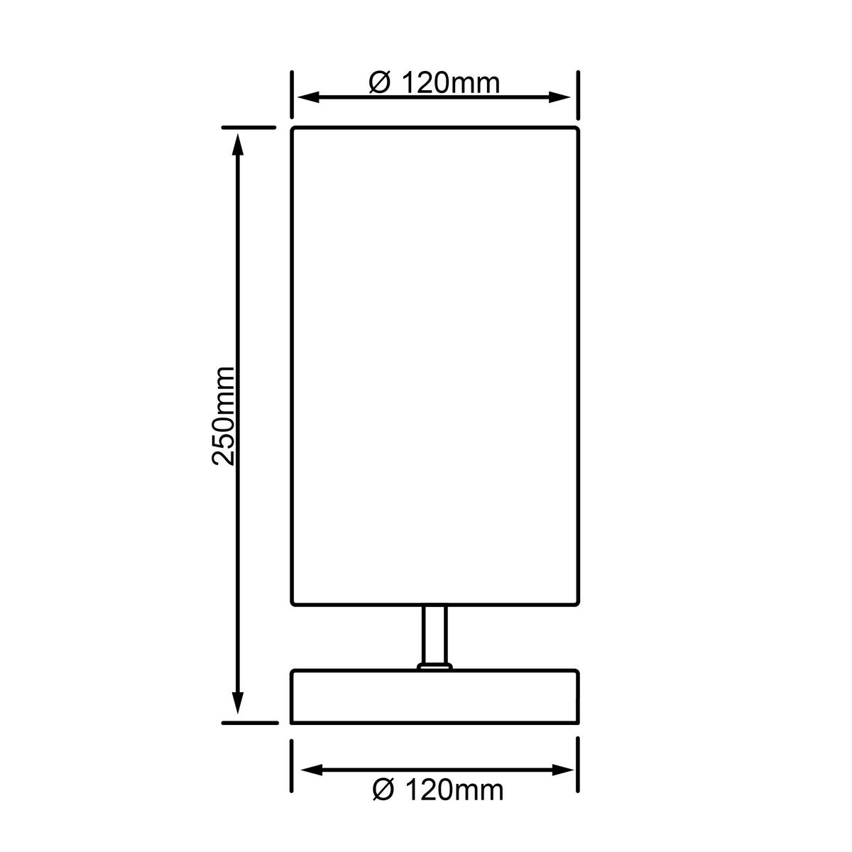 Tischleuchte 13247/22 Clarie - Silberfarben/Grau, KONVENTIONELL, Textil/Metall (12/25,5cm) - Brilliant