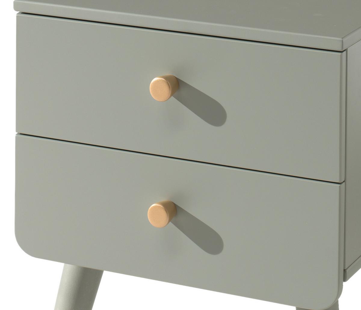Kindernachtkästchen Olivgrün H: 45,2 Cm Billy - Olivgrün, KONVENTIONELL, Holzwerkstoff (43/45,20/40cm) - MID.YOU
