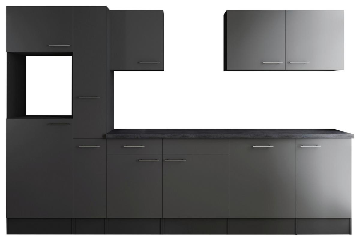 Küchenleerblock Oliver Grau B: 310 cm - Grau, Design, Holzwerkstoff (310cm) - Respekta