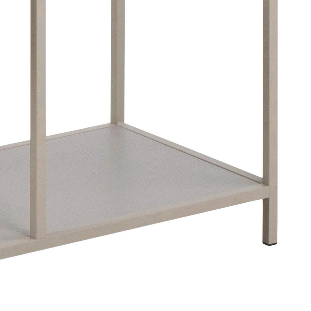 REGÁL SEAFORD - sivá, Design, kov/kompozitné drevo (77/185/35cm) - MID.YOU