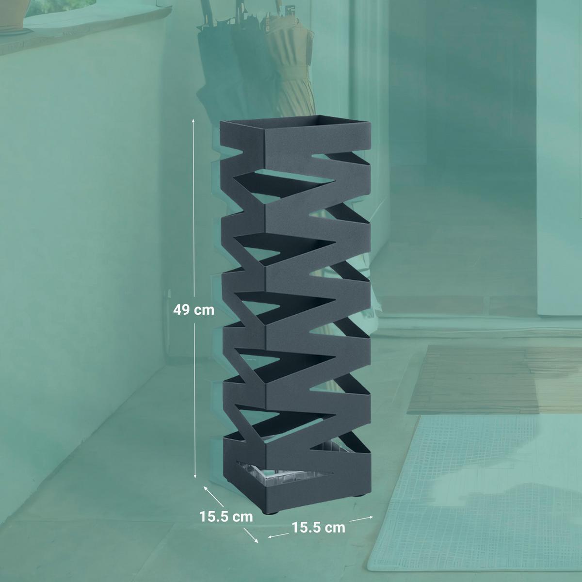 SCHIRMSTÄNDER Grau B: 15,5 cm - Grau, Basics, Metall (15,5/49/15,5cm)