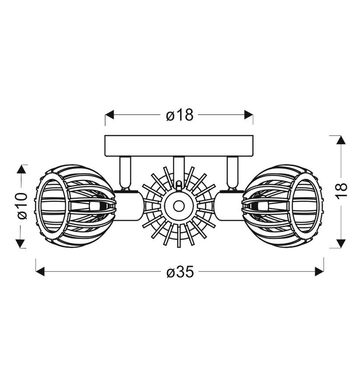 Deckenstrahler 98-68118 - Weiß, Basics, Metall (35/35/18cm)