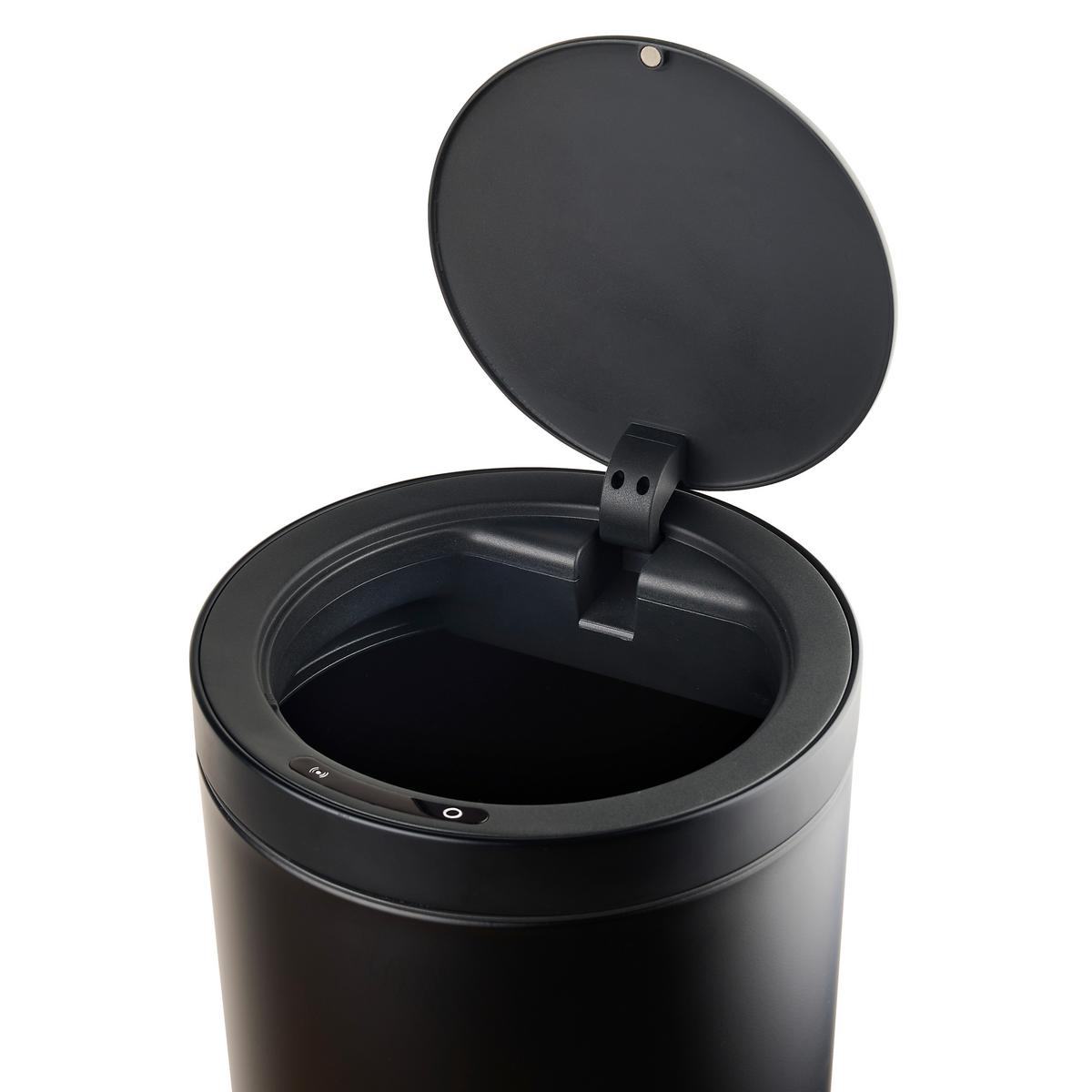 Odpadkový kôš SENSOR, 40L - čierna, Modern, kov/plast (31/63cm) - Mömax