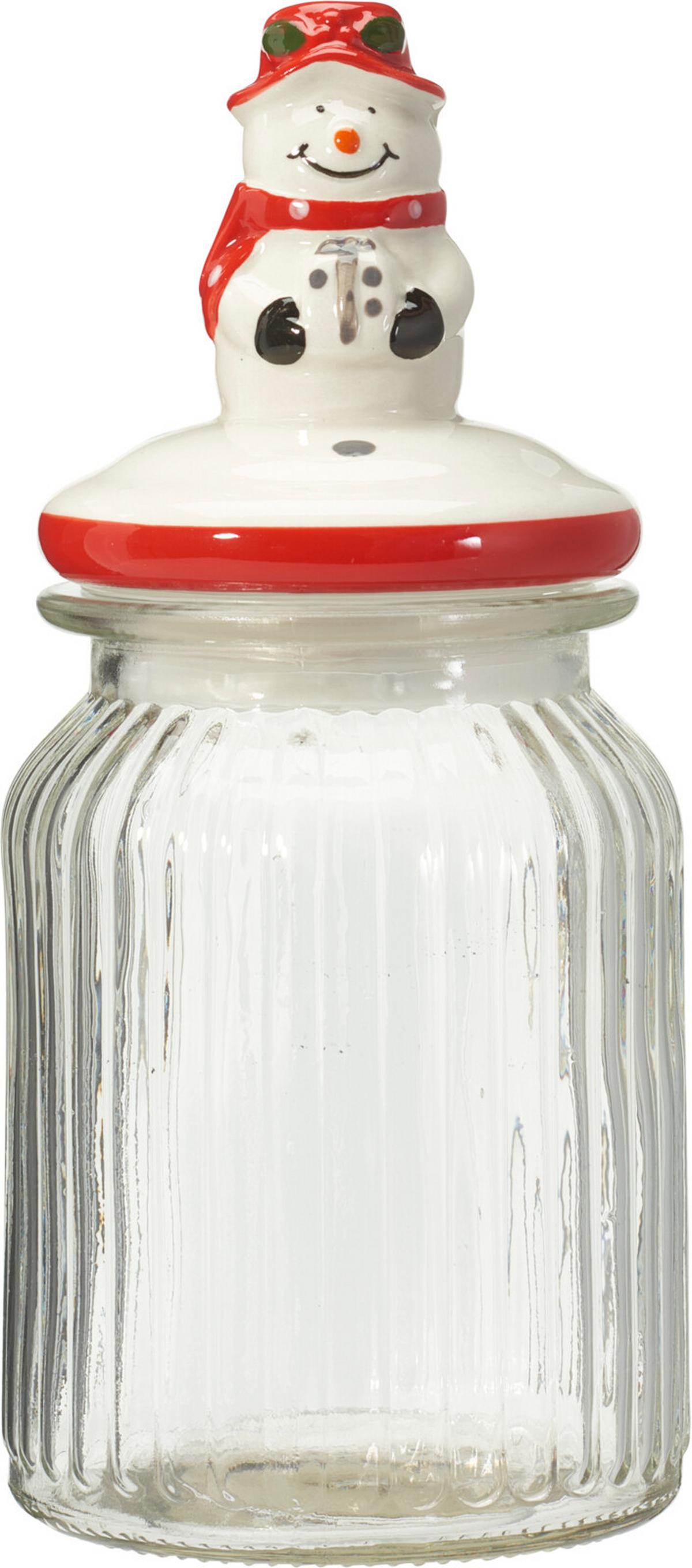 Skleněná dóza na potraviny RUDY, 950ML - čiré/vícebarevná, Basics, plast/sklo (950ml)