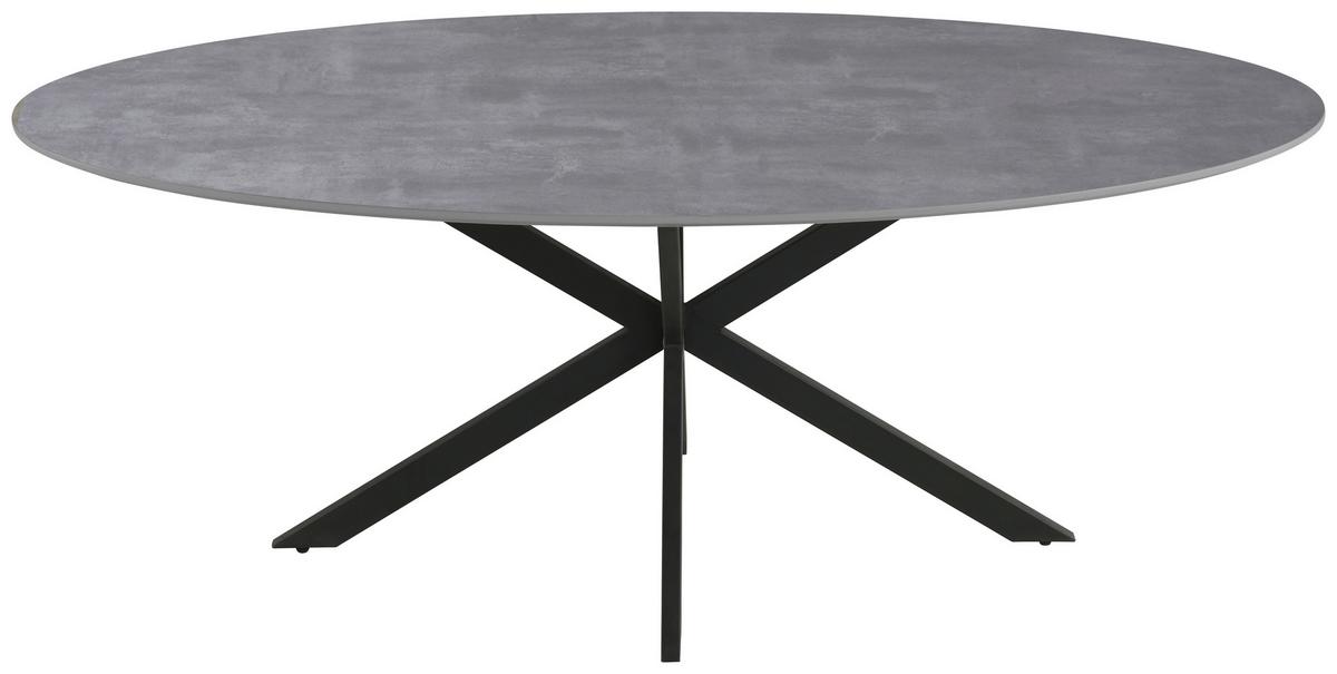 Jídelní stůl MATTEO 120cm - šedá/černá, Moderní, kov/kompozitní dřevo (180/75/90cm) - Mömax