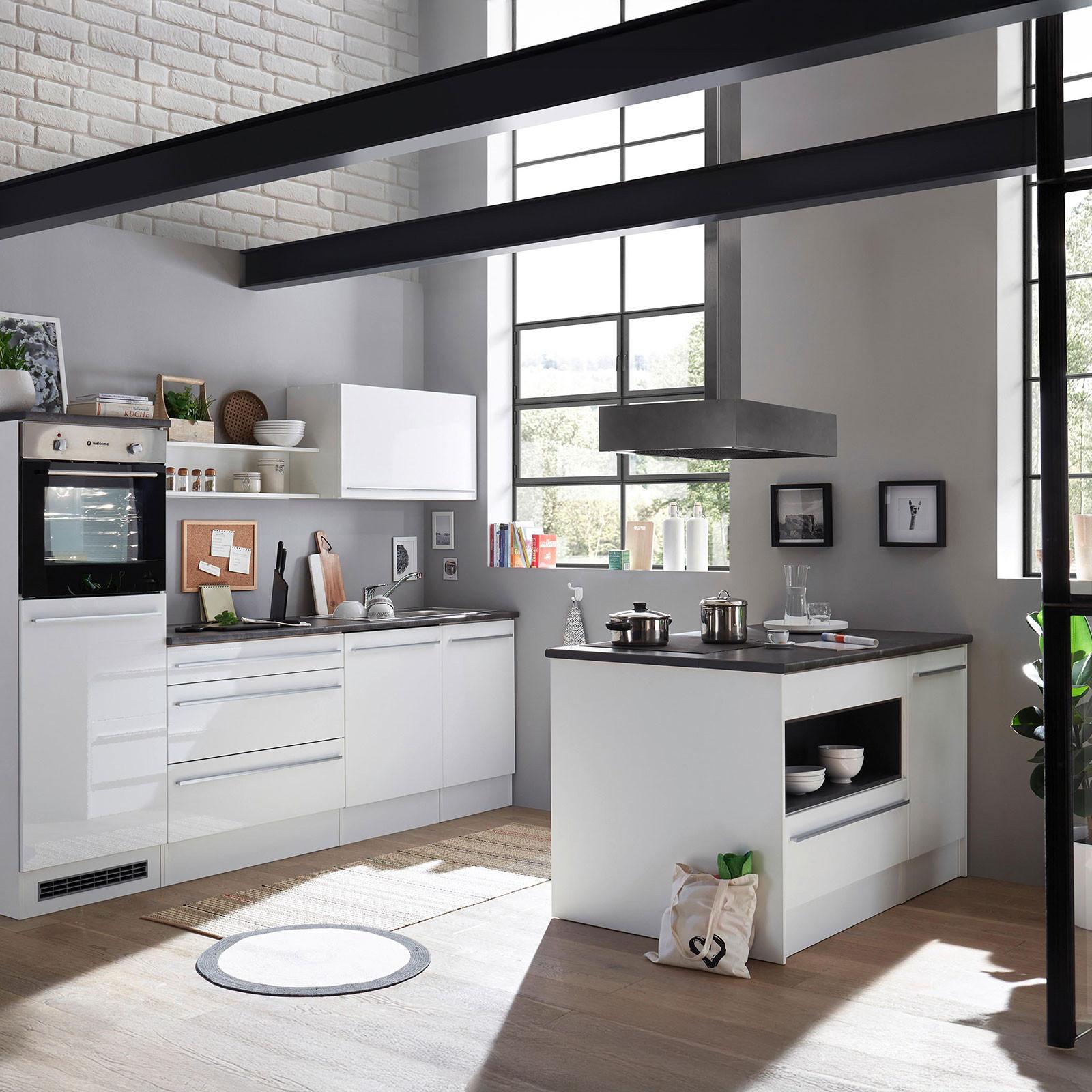 Kücheninsel Jazz Weiß/Anthrazit 145x90x90 cm
