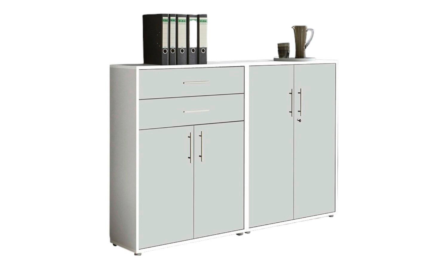 Aktenschrank Office Edition Weiß B: 168,8cm - Weiß, MODERN, Holzwerkstoff (168,8/113,6/33cm) - MID.YOU