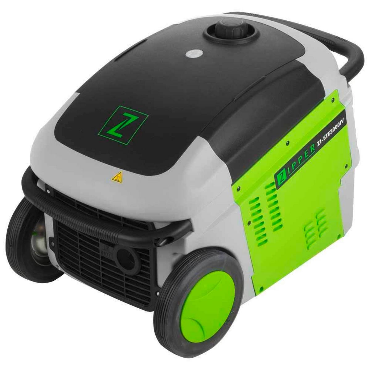 Stromerzeuger Zi-Ste3000iv 4,3 Kw, Benzinmotor, Räder - Grün, Basics, Metall (70/44/51,5cm) - Zipper