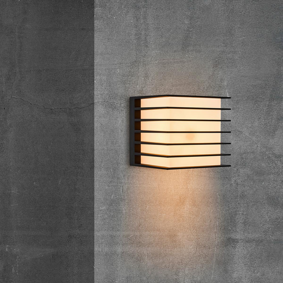 Außenwandleuchte Fluctus Weiß B: 13 Cm - Schwarz/Weiß, Design, Kunststoff/Metall (13/12cm) - Nordlux