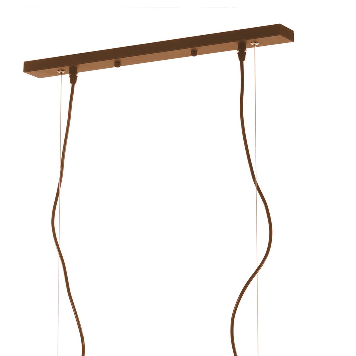 Hängeleuchte Cognac L: 95 Cm 22w - Cognac, Design, Metall (95/30/100cm)
