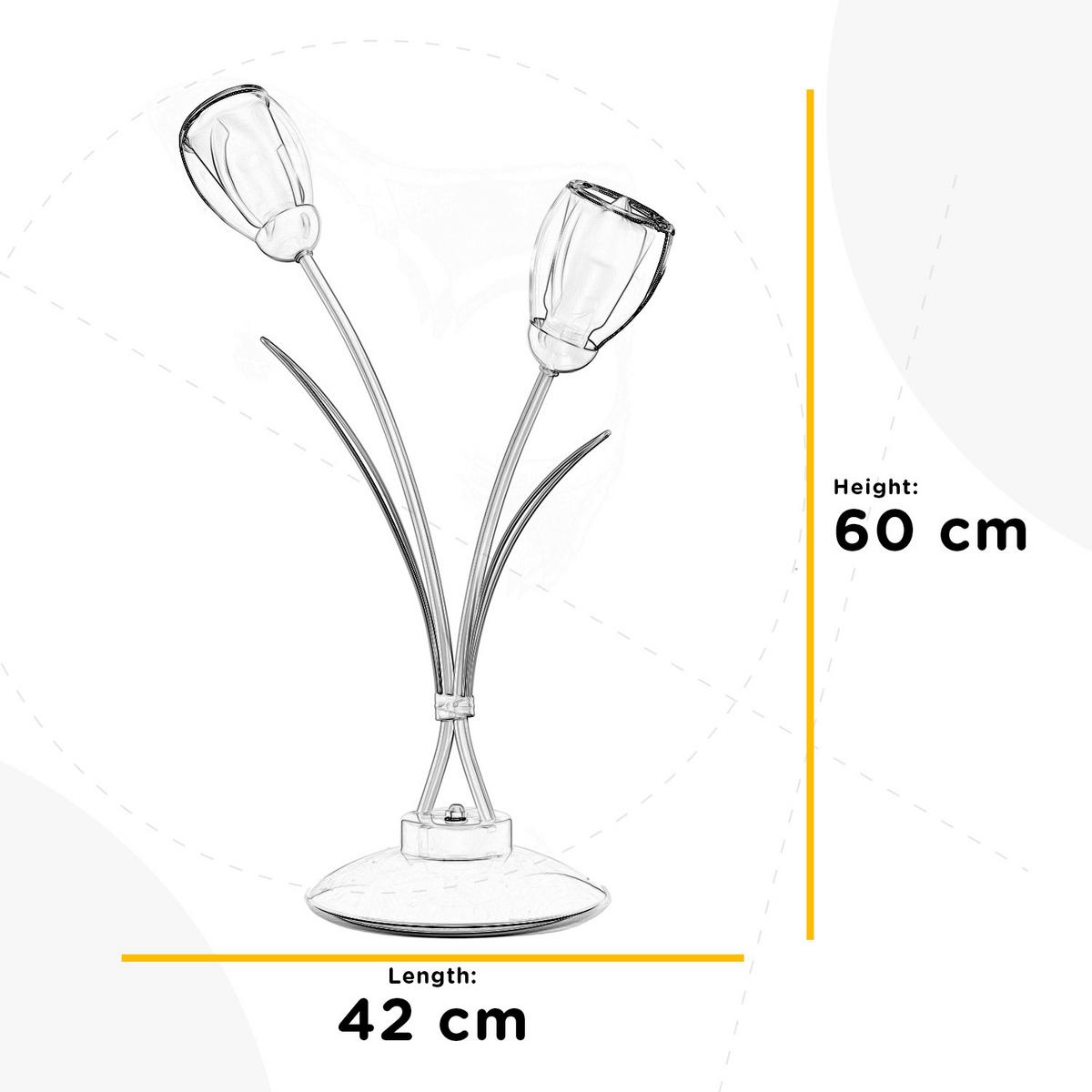 Tischleuchte Weiß L: 42 cm - Basics (42/30/60cm)
