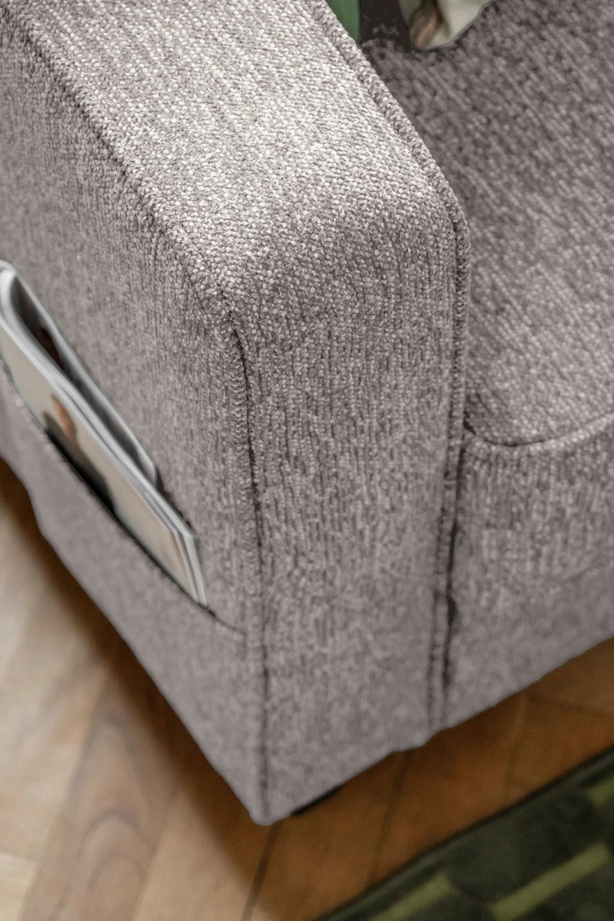 Ecksofa Molly Grau/Weiß  S: 233x198 cm - Grauweiß/Schwarz, Textil (233/198cm) - MID.YOU