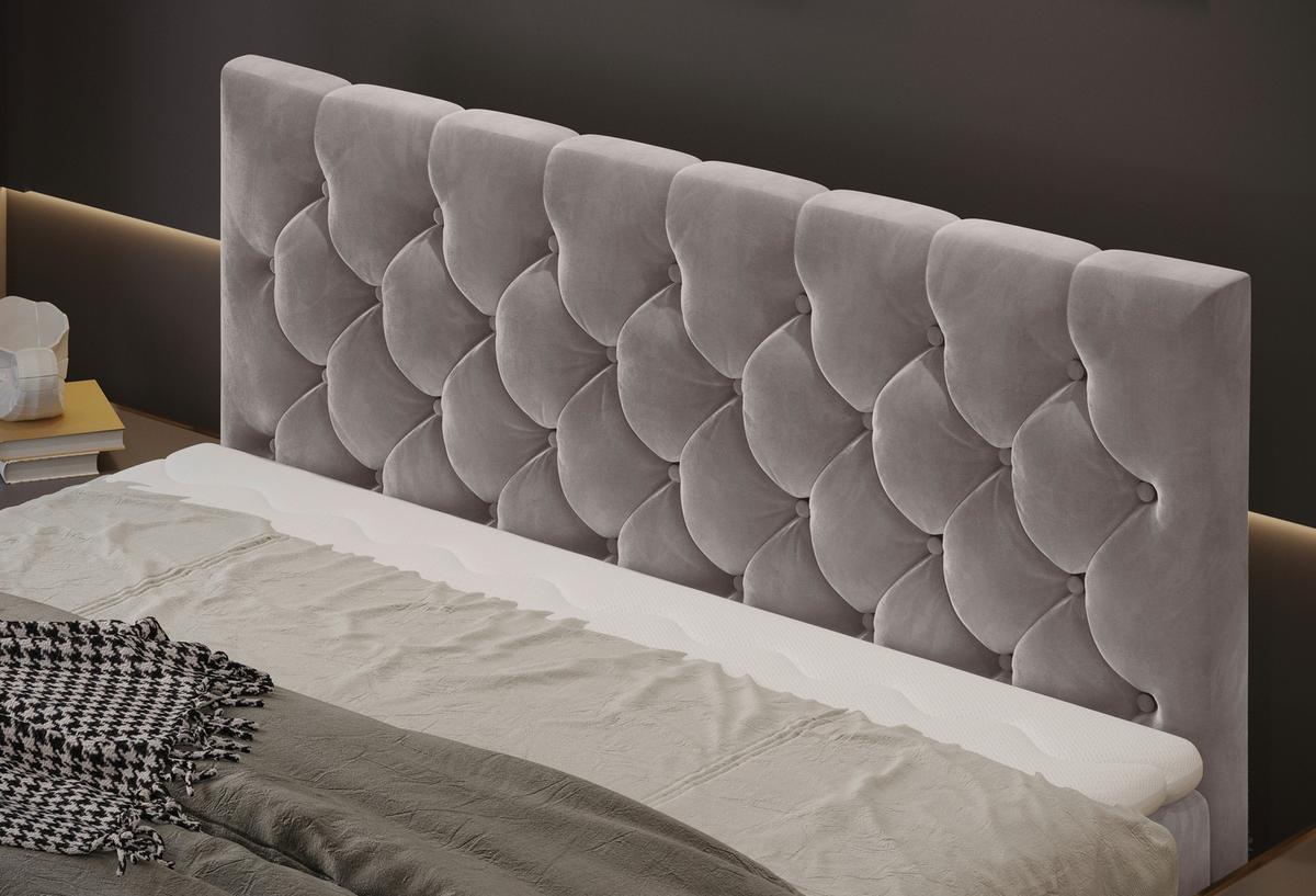 Boxspringbett Swing 2 Beige 180x200 cm H2 - Beige/Schwarz, ROMANTIK / LANDHAUS, Textil (180/200cm) - James Wood