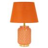 Tischleuchte Square Orange B: 28 cm - Orange, Basics, Keramik/Textil (28/44/28cm)