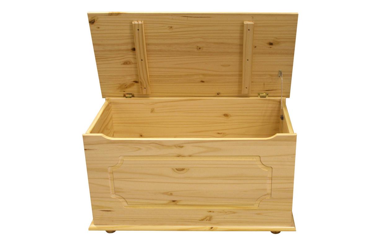 Truhe Naturfarben B: 89 Cm - Naturfarben, Natur, Holz (89/53/47cm) - Livetastic