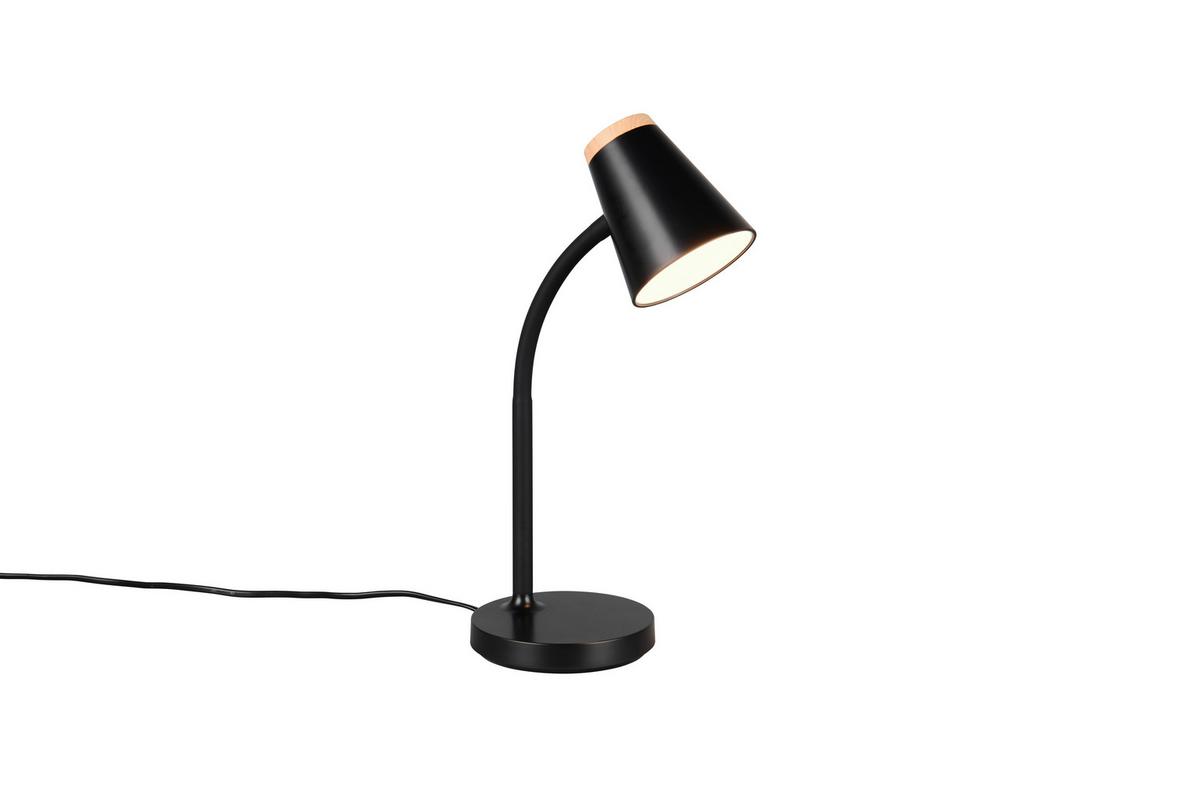 LED-Tischleuchte Pongo Braun Schwarz B: 13 cm - Schwarz/Braun, Basics, Kunststoff/Metall (36/13/23cm)