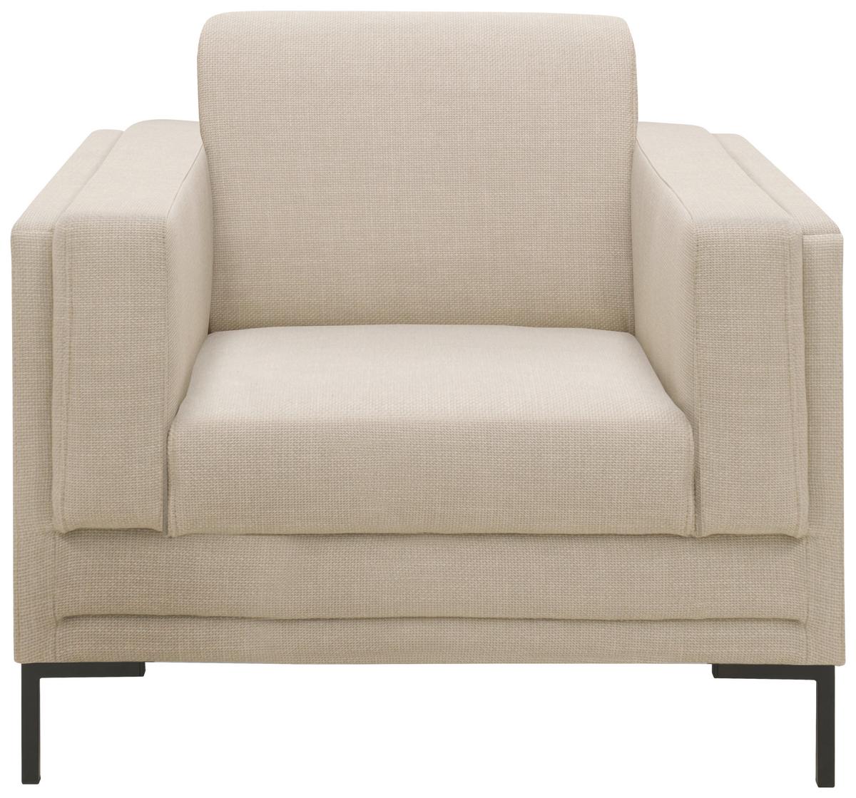Sessel Looks Vii - Beige/Silberfarben, Design, Textil (97/82/90cm) - LOOKS by W.Joop