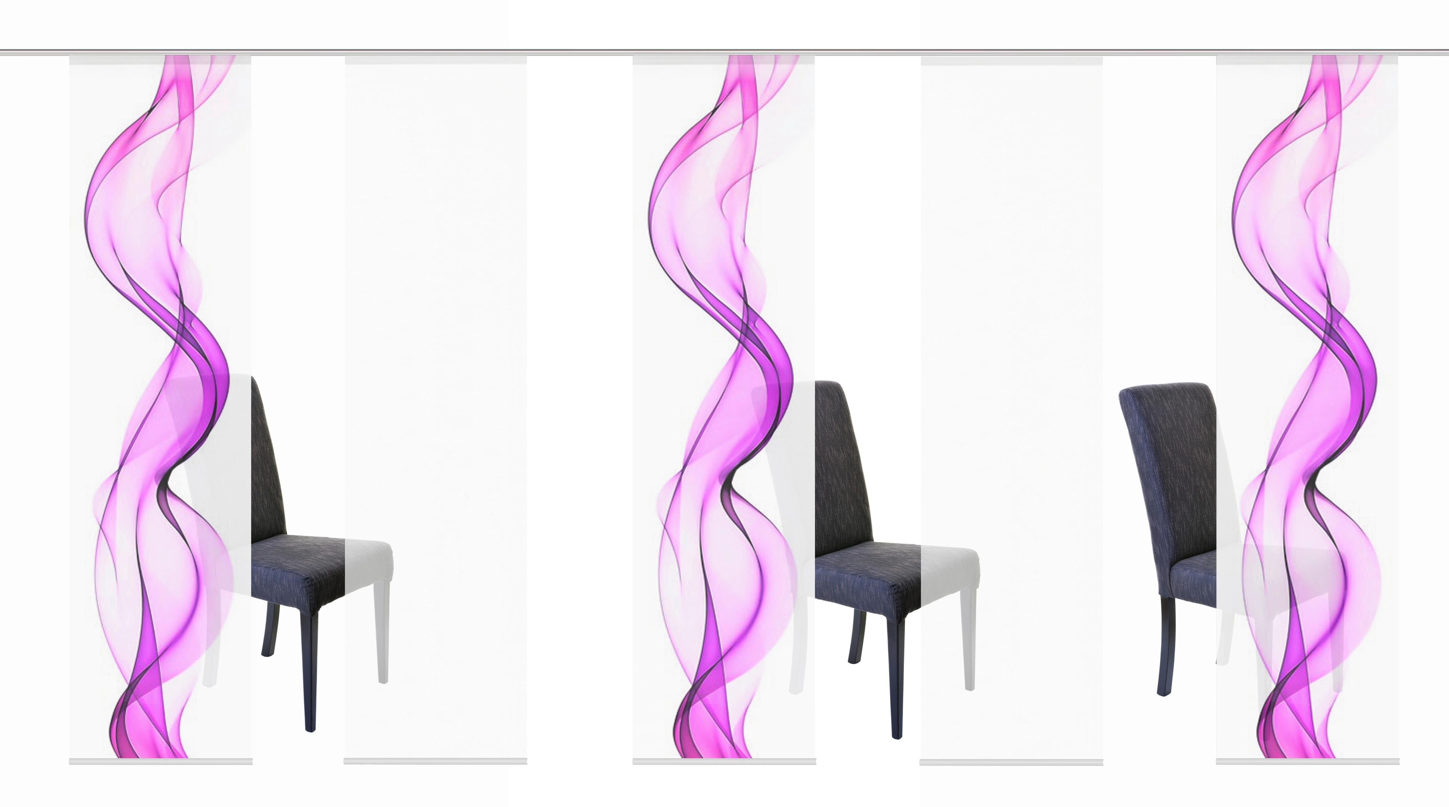 Flächenvorhang Edmonton Beere  B: 5x60 Cm - Beere, Design, Textil (5x60/245cm)