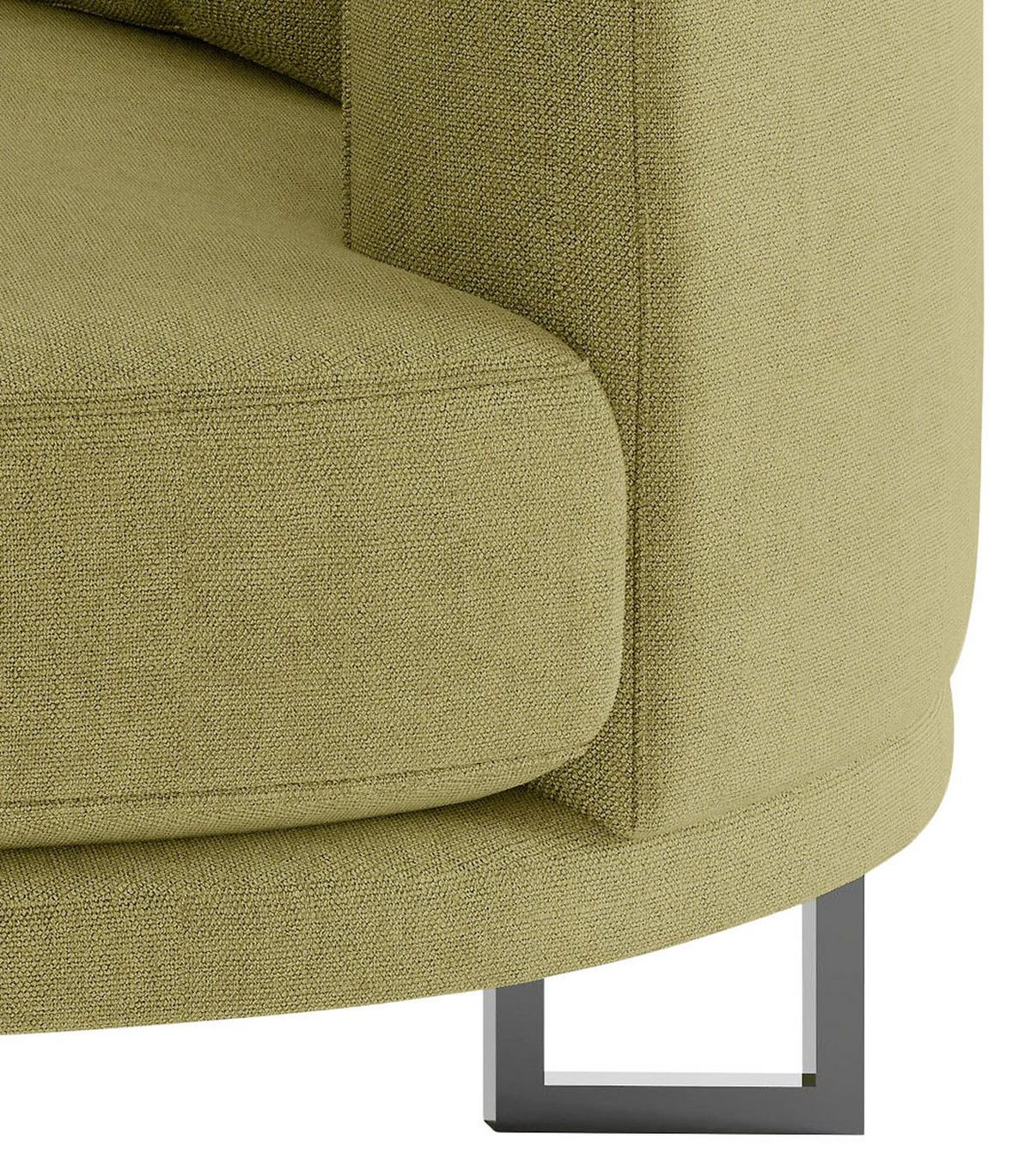 Bigsofa Natalia Olivgrün S: 283x150 cm - Schwarz/Olivgrün, Design, Textil (283/150cm) - Livetastic