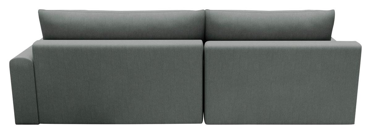 Eckschlafsofa Prag, Grau S: 167x253 cm - Schwarz/Grau, MODERN, Textil (167/253cm) - Trendmanufaktur