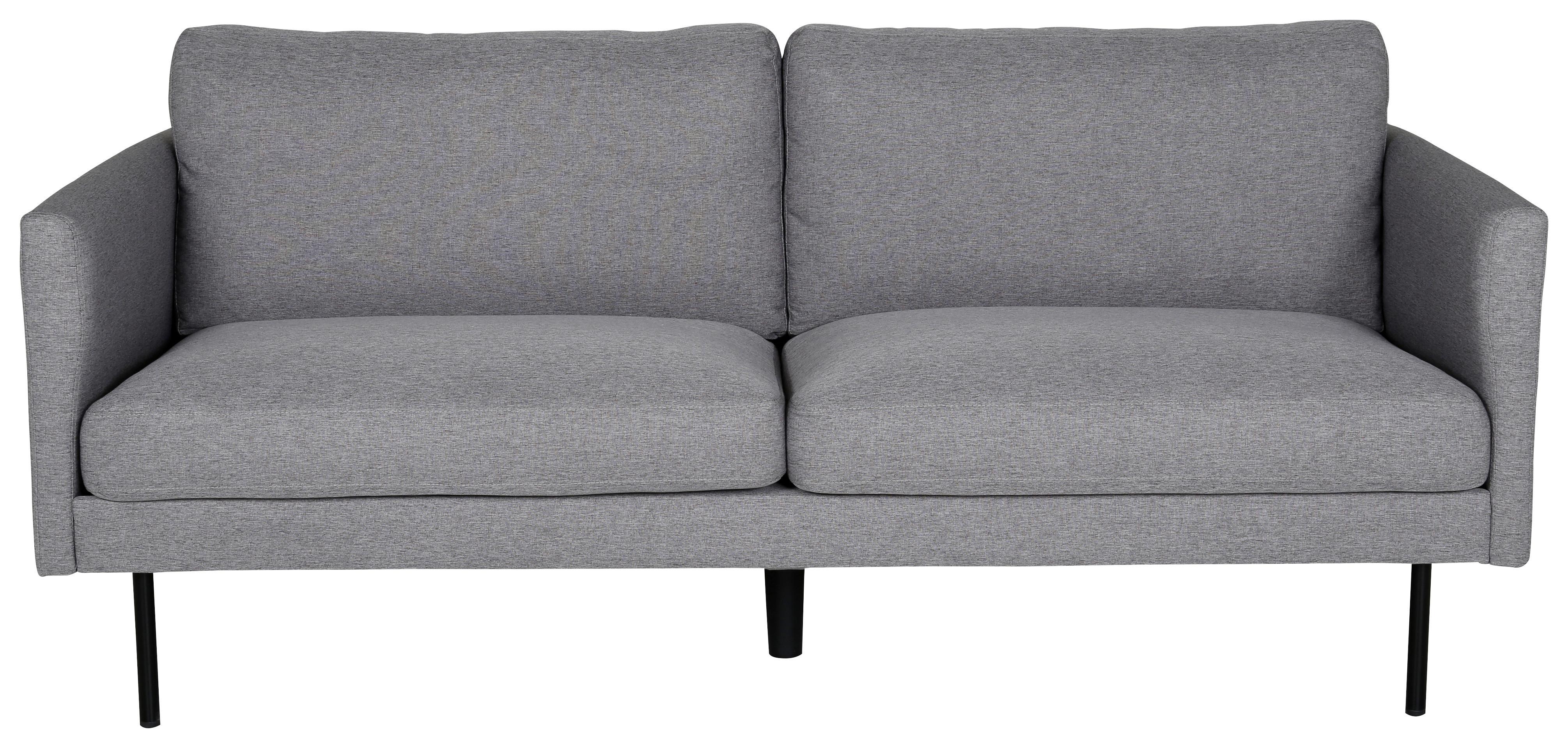 2-sitzer-sofa Zoom - Schwarz/Grau, Design, Textil/Metall (180/78/80cm) - Livetastic