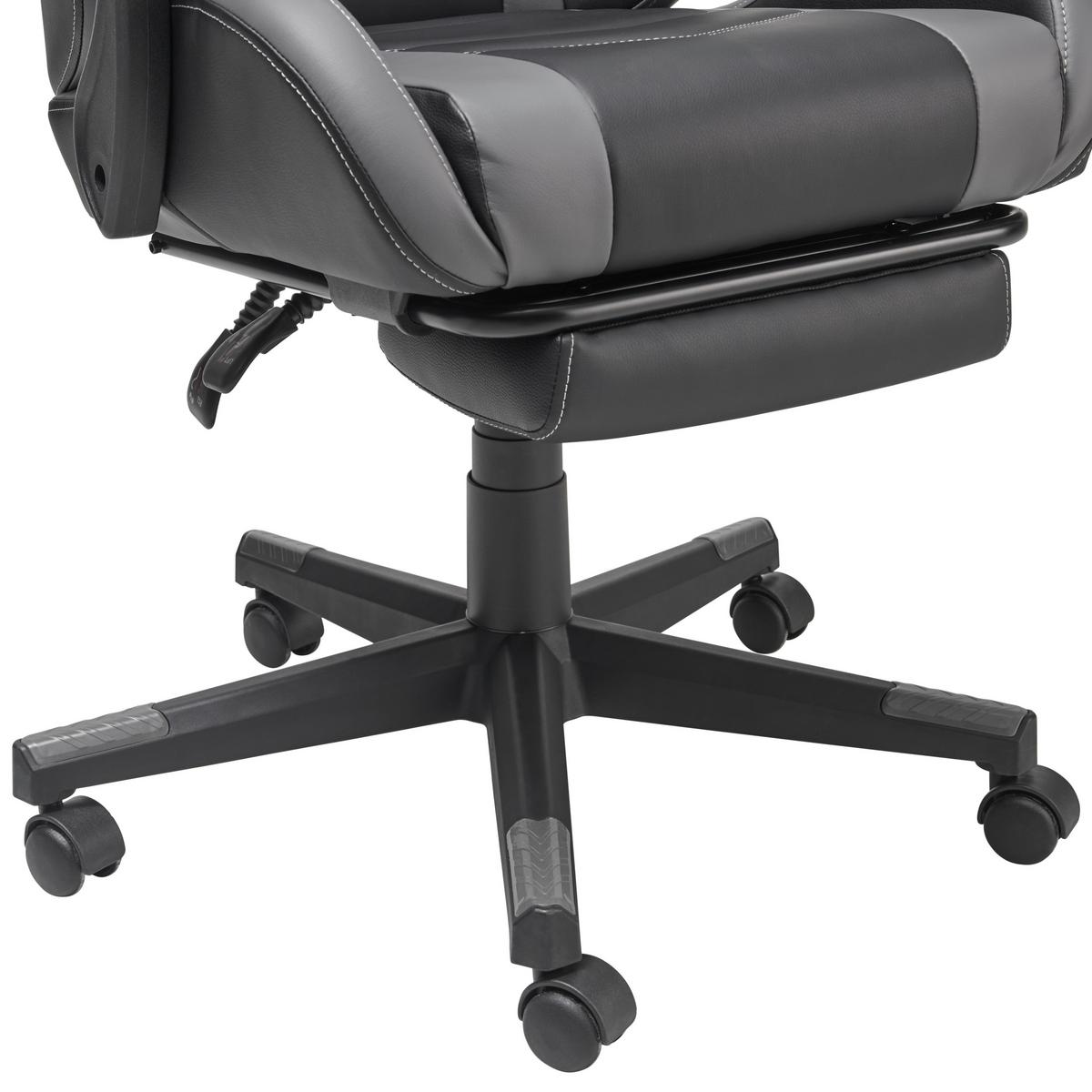 Gamingstuhl Miami - Schwarz/Grau, LIFESTYLE, Kunststoff/Textil (64/124-134/70cm) - MID.YOU