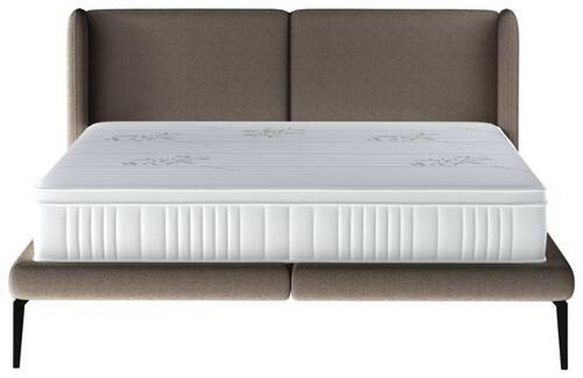 Polsterbett Tessina Now Or Never - Dunkelgrau/Creme, MODERN, Textil (180/200cm) - Livetastic