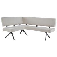 Eckbank Chios - Beige/Schwarz, KONVENTIONELL, Textil/Metall (150/190cm) - MID.YOU