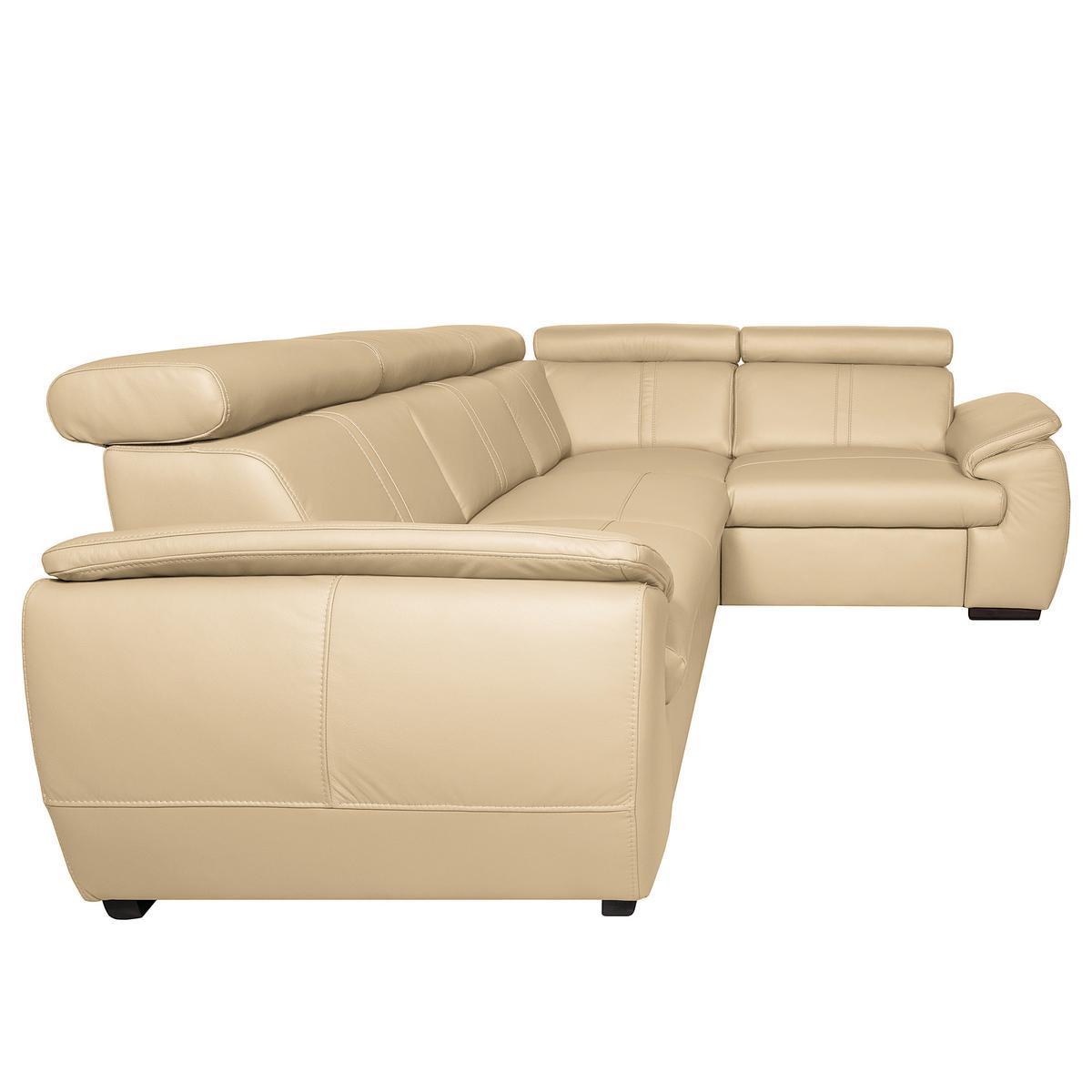 Ecksofa City Beige B: 265x193 Cm - Wengefarben/Beige, Design, Leder (265/193cm) - Livetastic