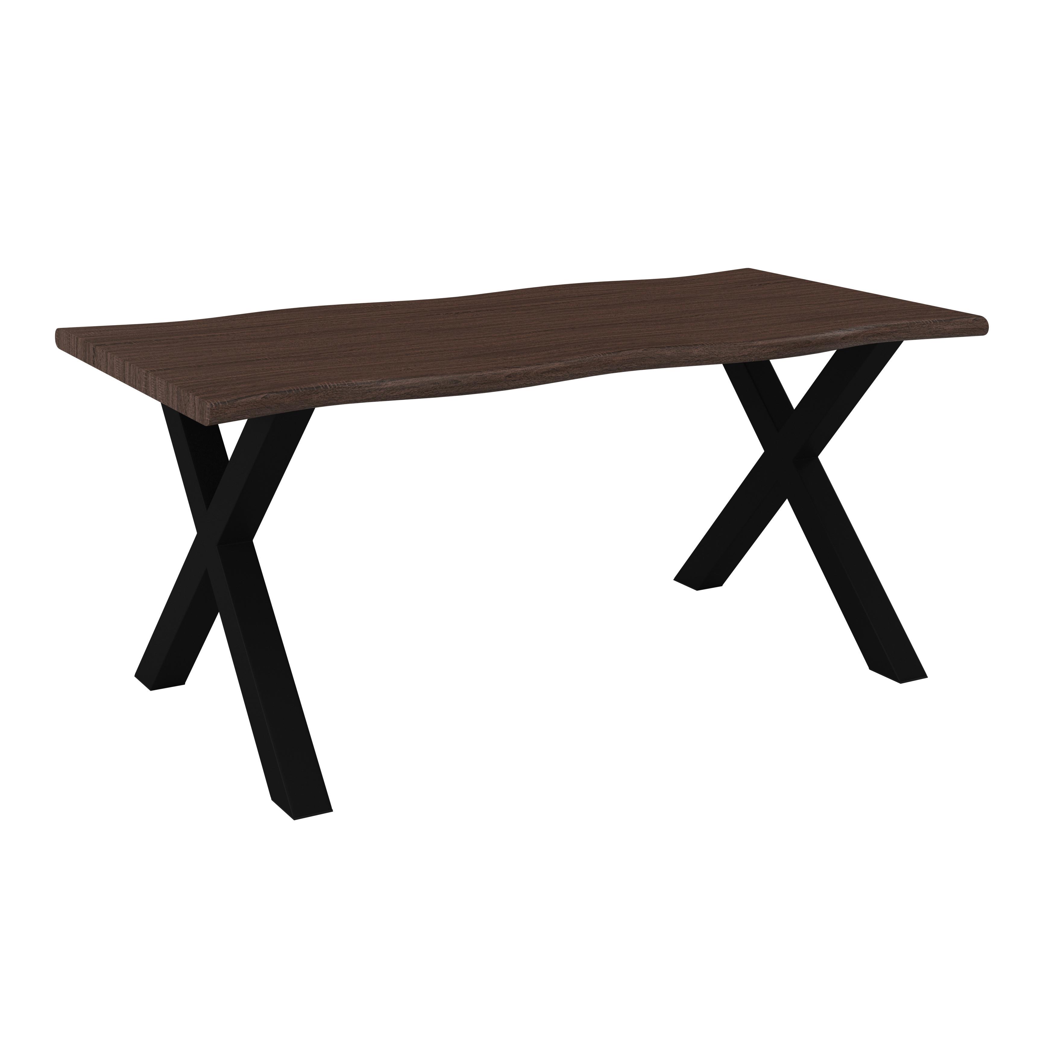 JEDÁLENSKÝ STÔL LAUREL 180 - čierna/farba vlašského orecha, Modern, kov/kompozitné drevo (180/76/90cm) - Bessagi Home