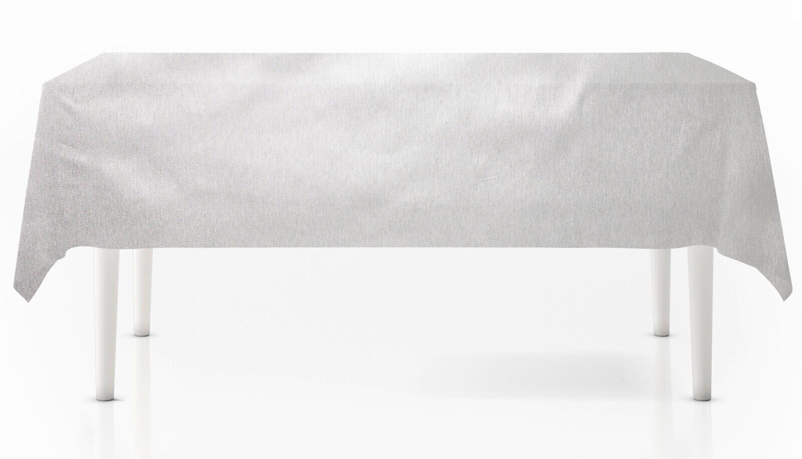 Asztalterítő Kb. 140/240cm - ezüstszínű, Basics, textil (140/240cm)