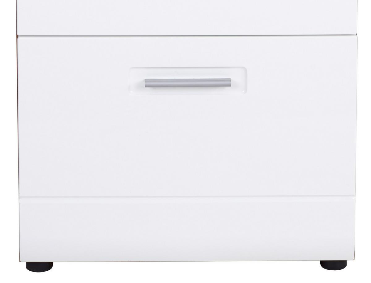 Vitrin Avensis New - tölgyfa/fehér, Konventionell, faalapú anyag/Üveg (60/205,7/37,1cm) - Luca Bessoni