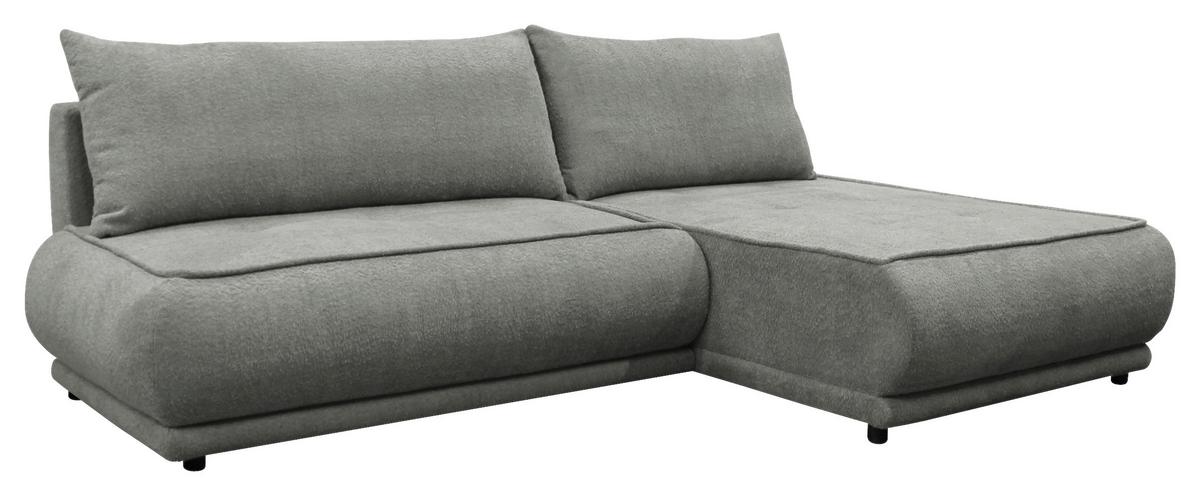 Ecksofa Paros Grau 277x179 Cm - Schwarz/Grau, Design, Textil (277/179cm) - MID.YOU