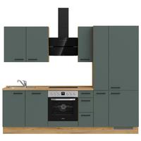 Küchenleerblock Easytouch High-Line, H3 Rechts - Dunkelgrün/Eichefarben, MODERN, Holzwerkstoff (270cm) - Nobilia