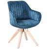 ŽIDLE S PODRUČKAMI RELAX - barvy buku/tyrkysová, Moderní, dřevo/textil (60/61/82cm) - Mömax